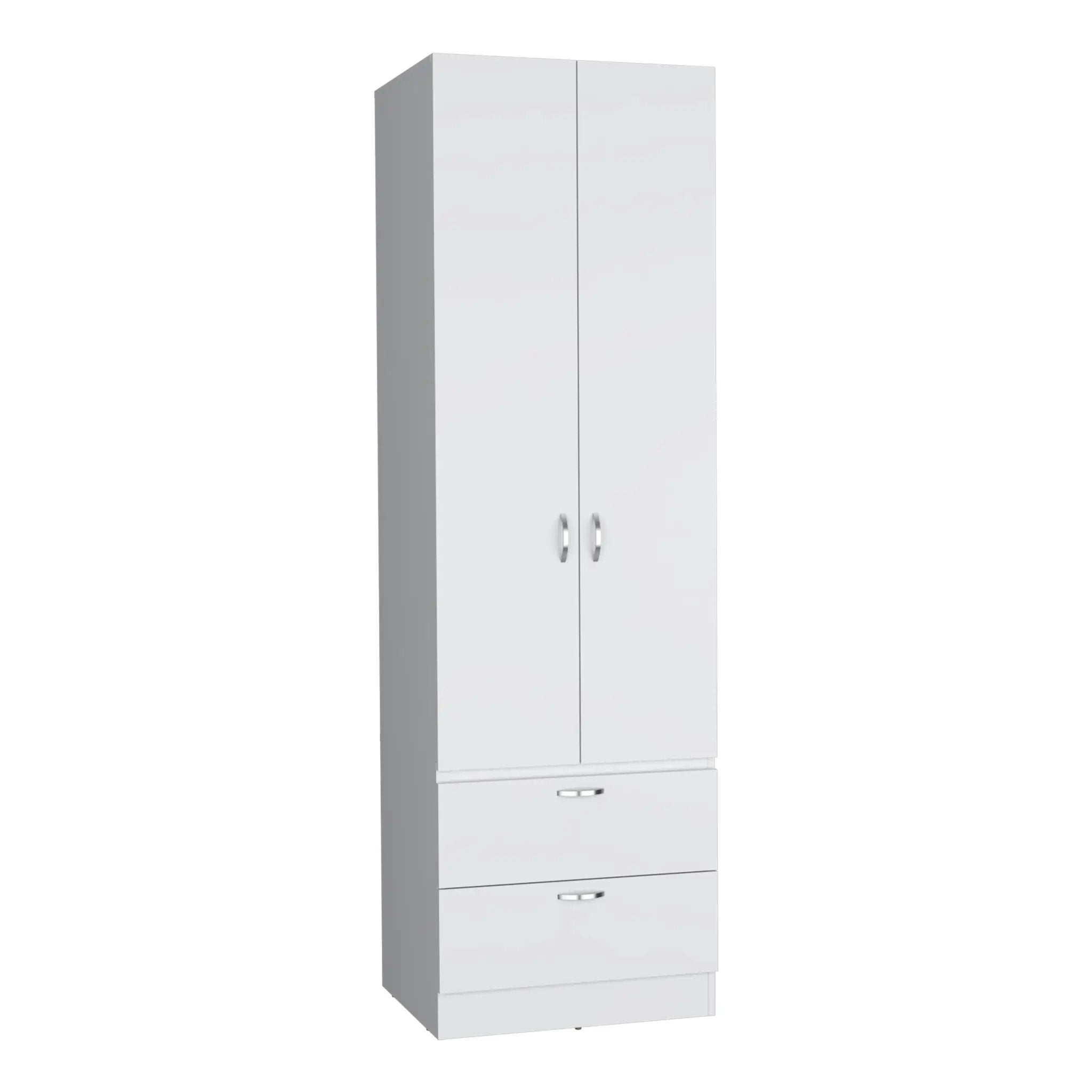 Armoire Wardrobe 76" H, Hanging Rod, 2 Drawers, 1 Shelf by HouseOfZazla