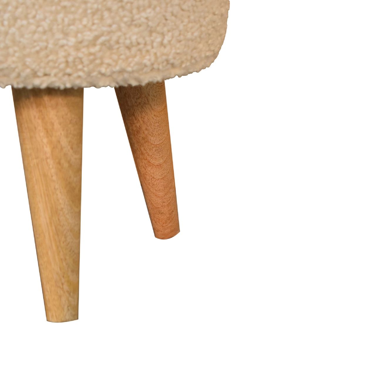 Petite Footstool - Cream / Brown by HouseOfZazla