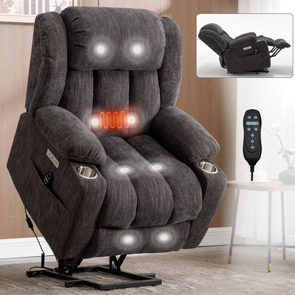 Chenille Power Lift Recliner Chair