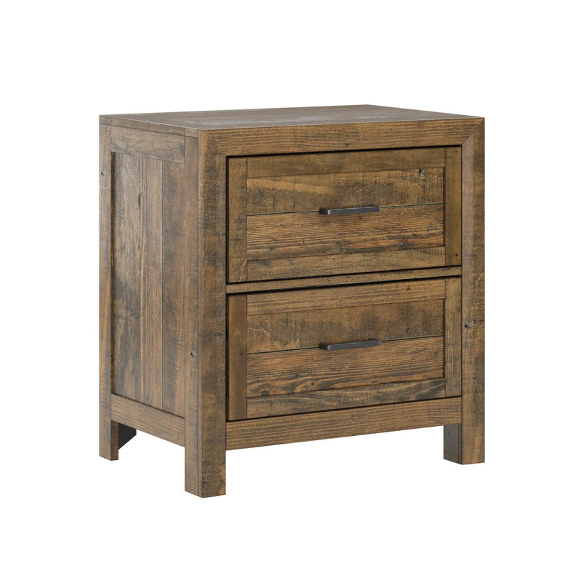 Rustic 2 Drawer Nightstand - Brown - Wood by Unique Piece Furniture