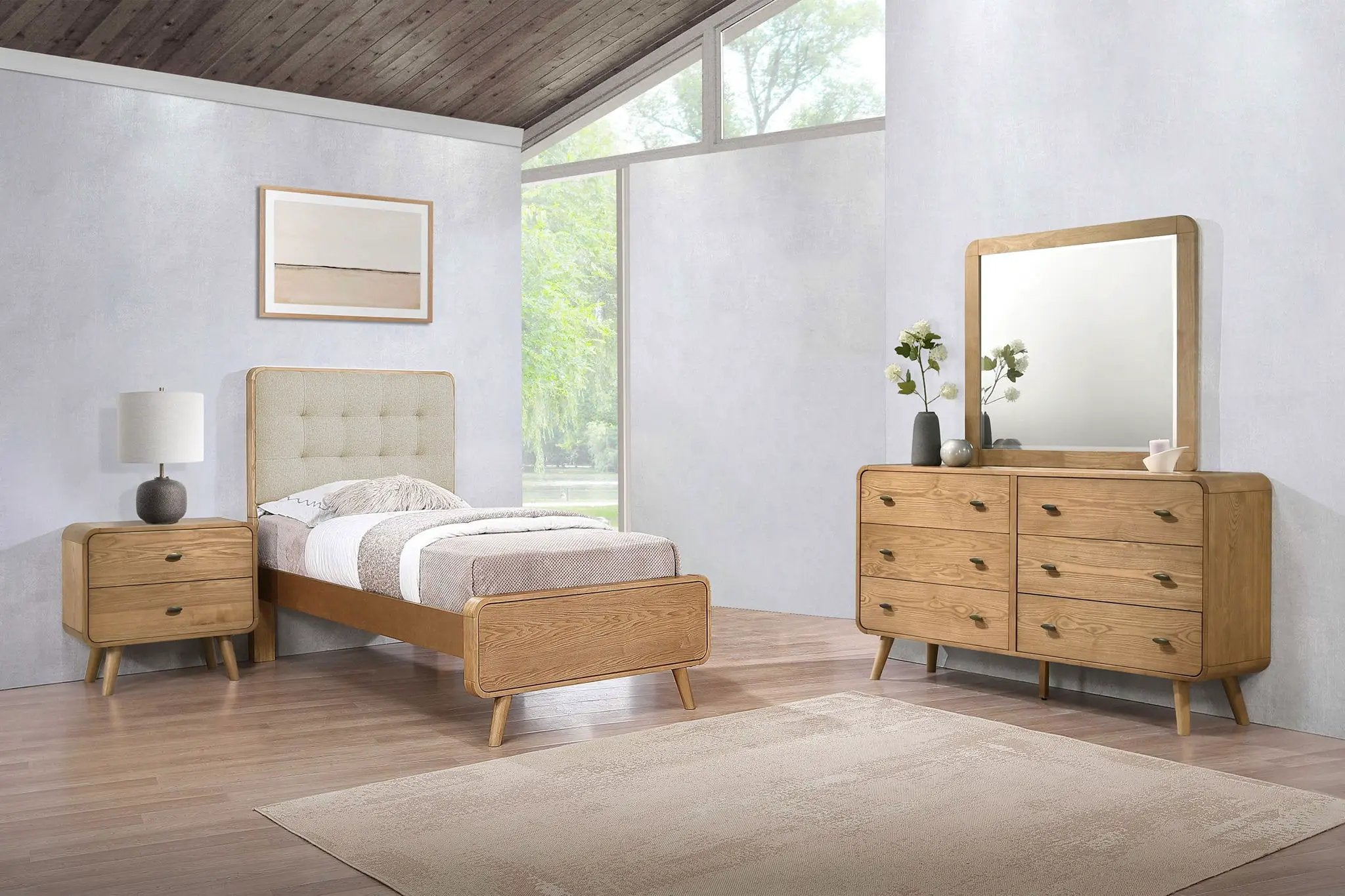 Robyn 4-piece Twin Bedroom Set Light Ash by Unique Piece Furniture