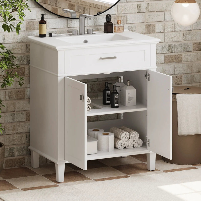 Bathroom Vanity With Ceramic Basin, Soft Close Door And Adjustable Shelves by Unique Piece Furniture
