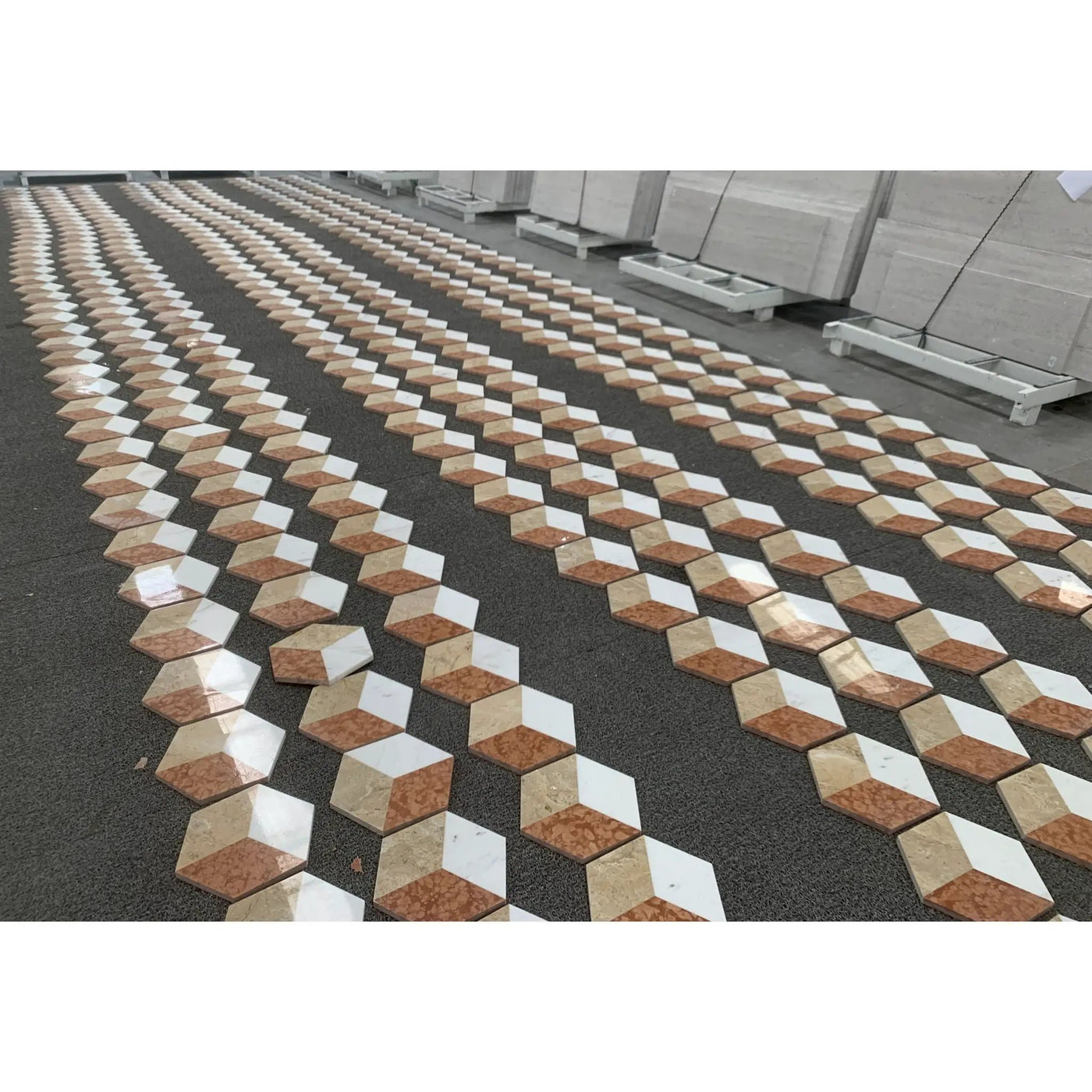 Hexagon Water Tiles For Floor And Wall (Set of 12) by HouseOfZazla
