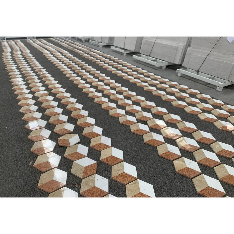 Hexagon Water Tiles For Floor And Wall (Set of 12) by HouseOfZazla
