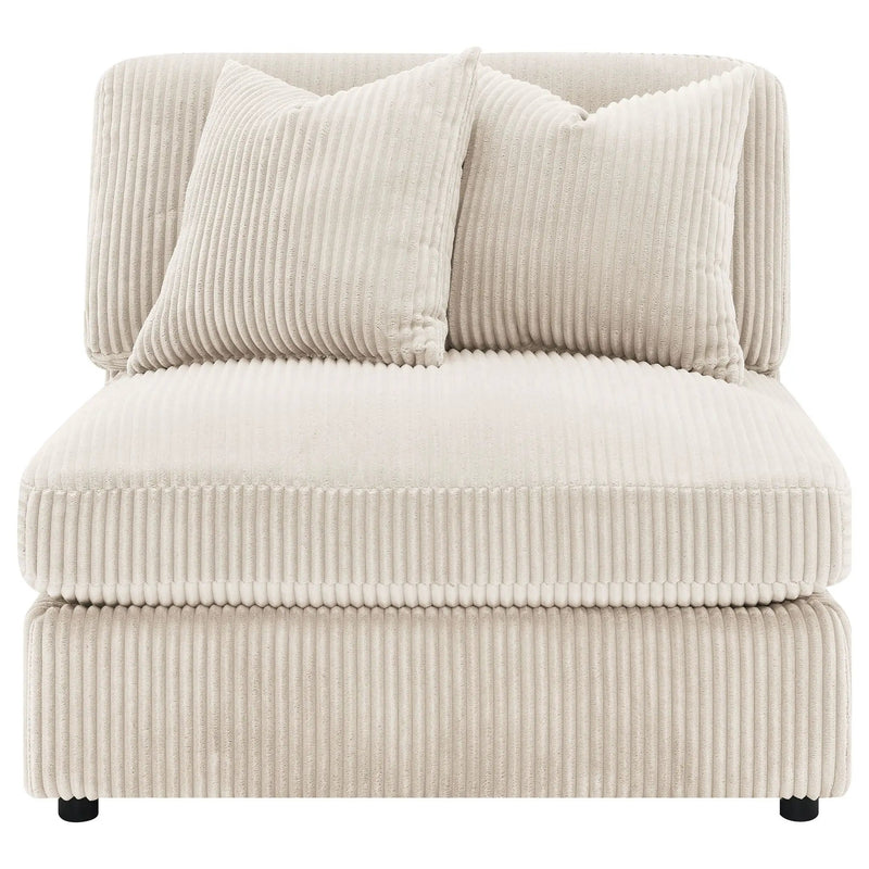 Blaine Upholstered Armless Chair Sand by Unique Piece Furniture