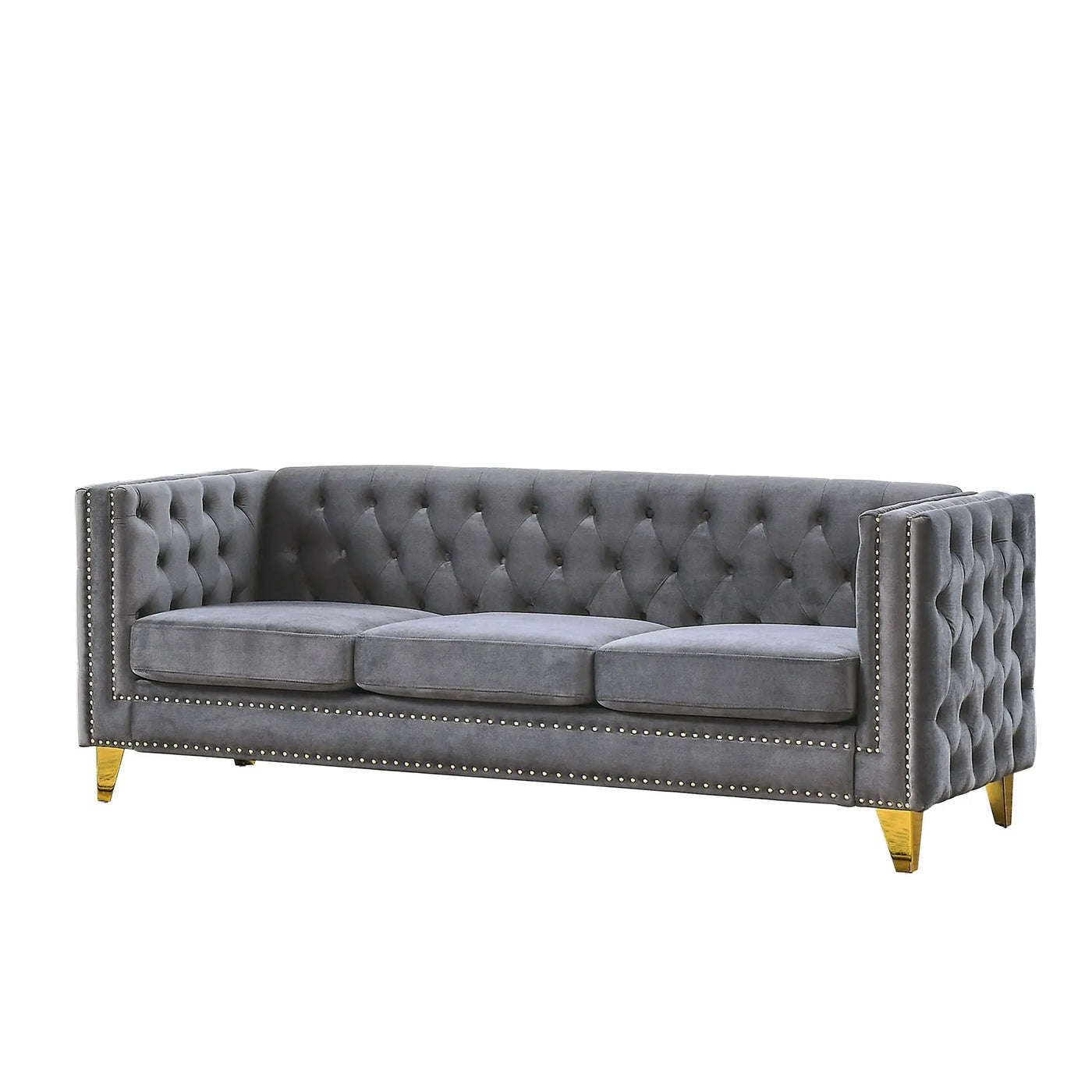 Upholstered Couch Sofa With Button Tufting For Living Room by HouseOfZazla