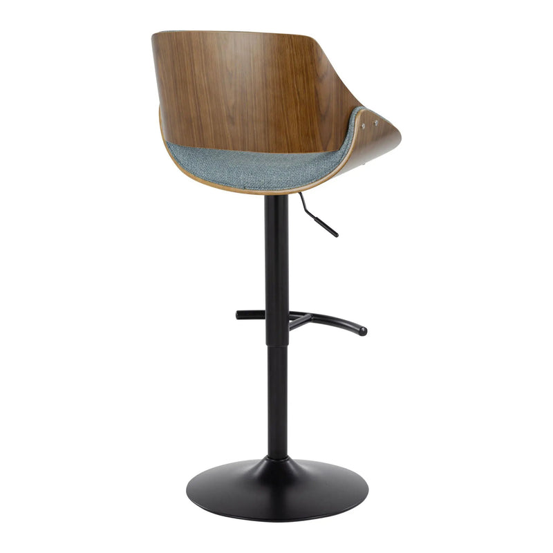 Fabrizzi - Mid Century Modern Adjustable BarStool With Rounded T Footrest (Set of 2) by HouseOfZazla