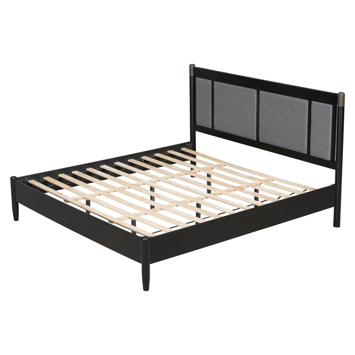 Solid Wood King Bed, Heavy Duty Support Without a Box Spring by HouseOfZazla