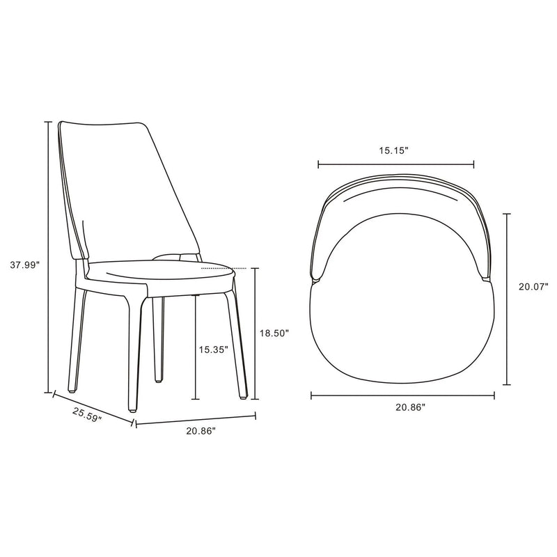 Kara - Dining Chair In (Set of 2) by HouseOfZazla