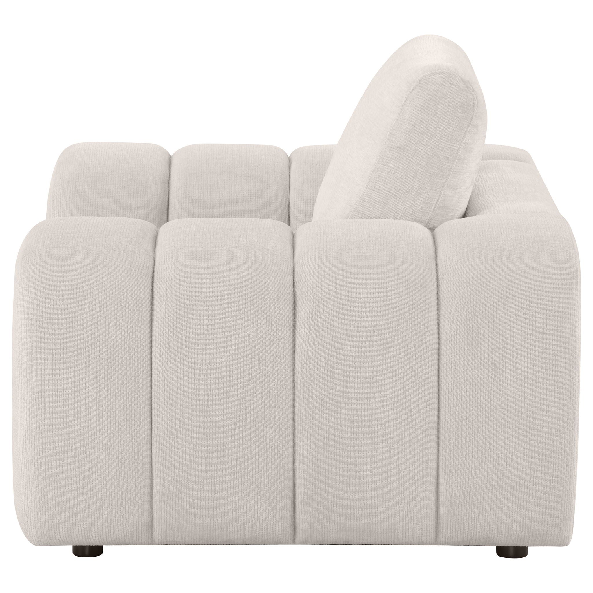 Burnett Chenille Upholstered Accent Chair Ivory by Unique Piece Furniture