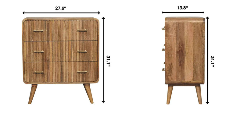 T Bar Ridged Chest - Brown by HouseOfZazla