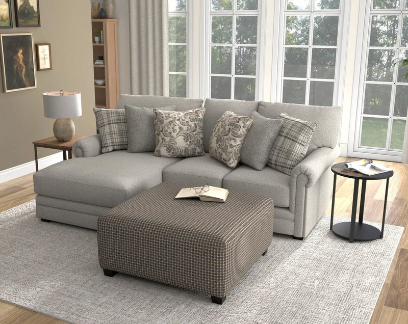 Livingston - Sectional With Comfort Coil Seating, 40" Cocktail Ottoman And Accent Pillows Included by Unique Piece Furniture