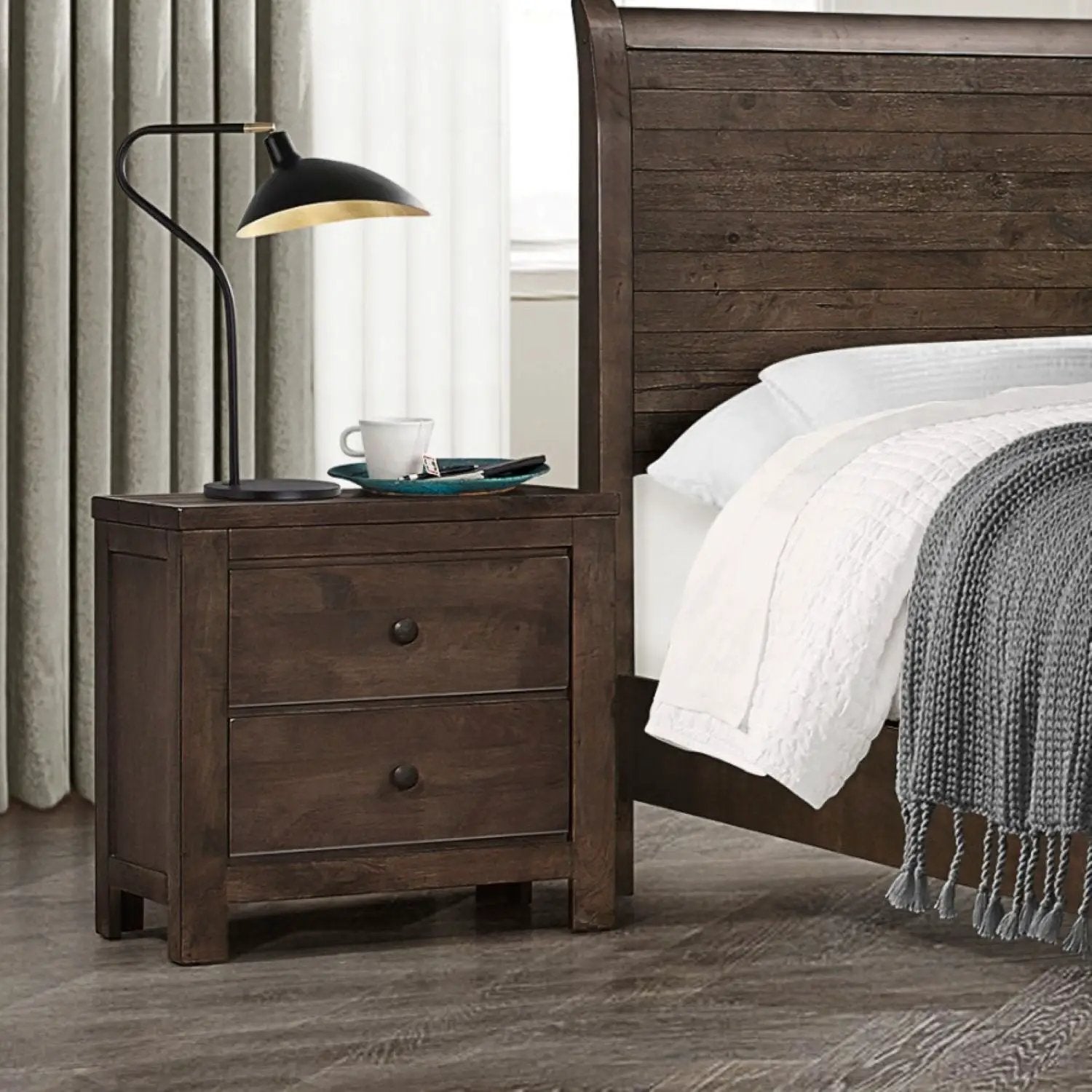 2 Drawer Nightstand - Brown by Unique Piece Furniture