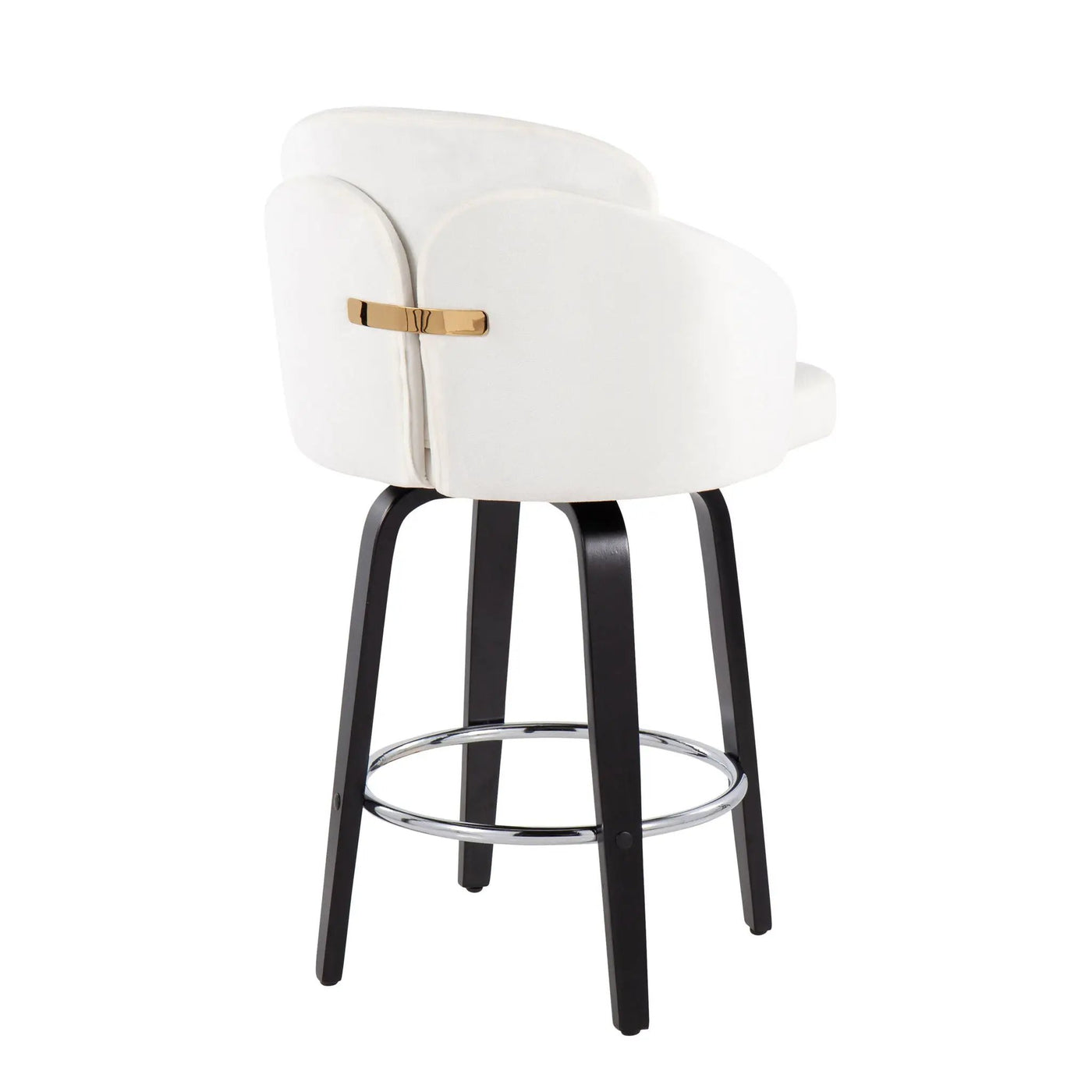 Dahlia - Contemporary Counter Stool Round Footrest (Set of 2) by HouseOfZazla