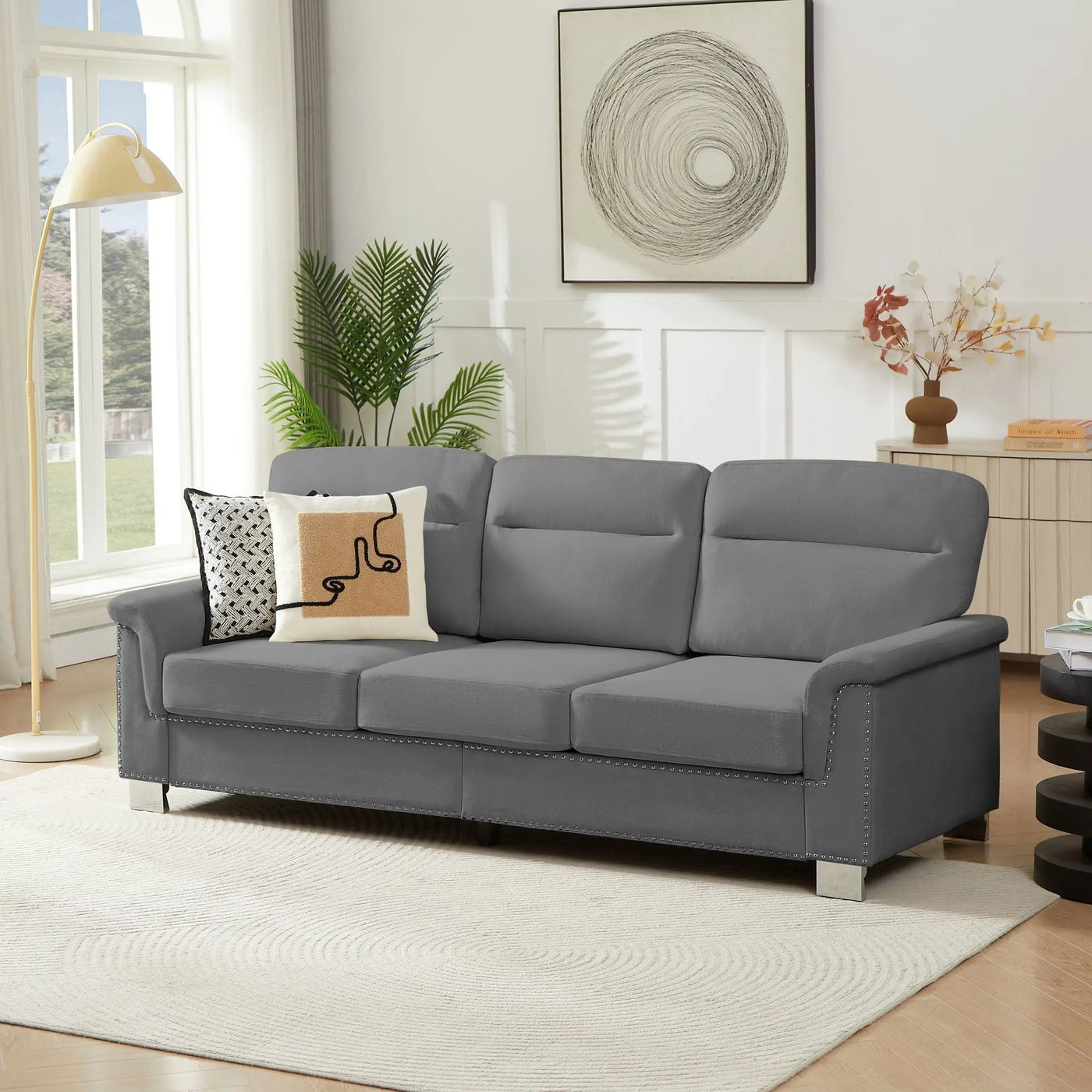 3 Seater Elegant Stationary Sofa by HouseOfZazla
