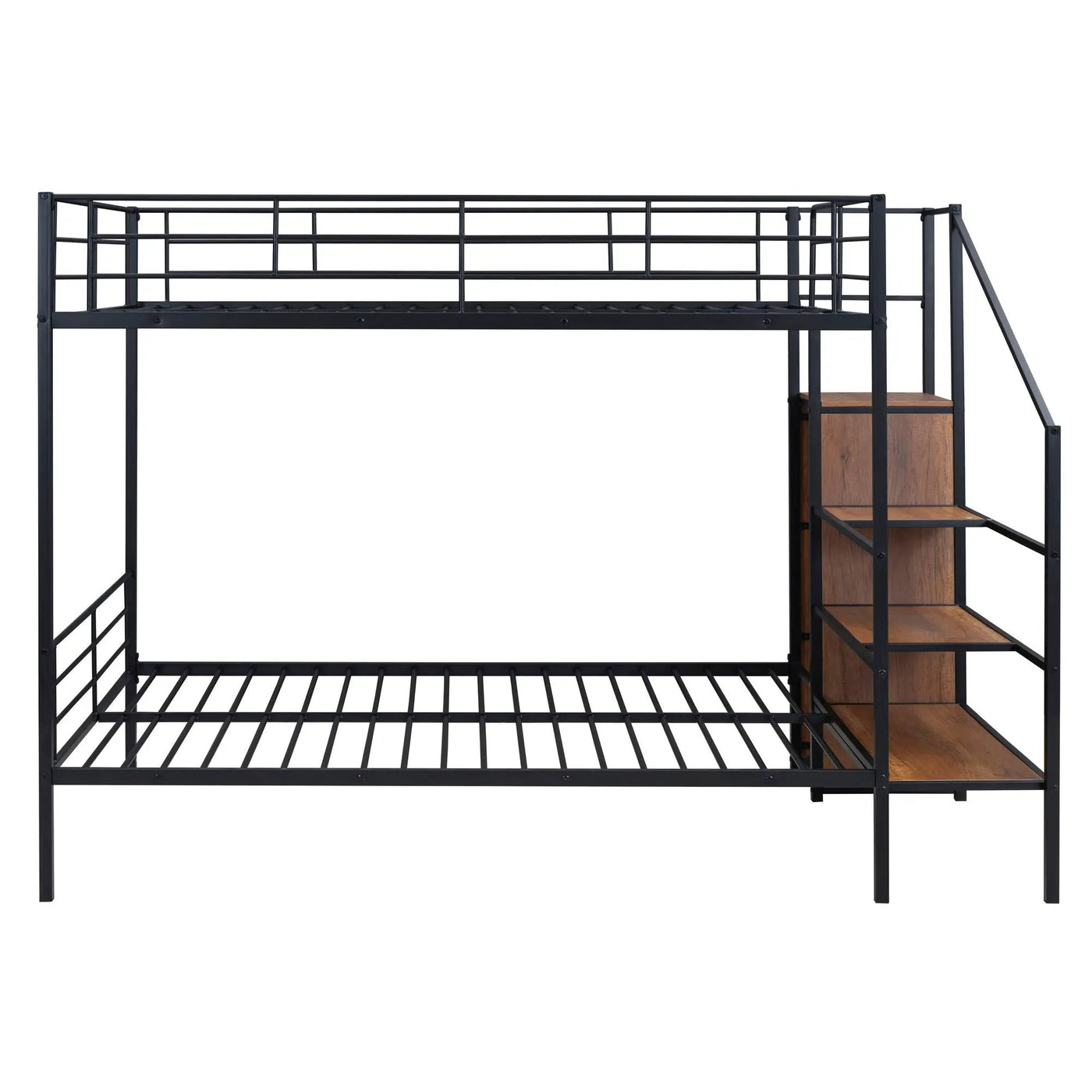 Bunk Bed With Lateral Storage Ladder And Wardrobe by Unique Piece Furniture