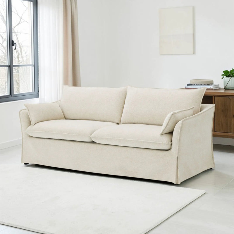 Shane - Sofa With 2 Pillows - Beige by HouseOfZazla