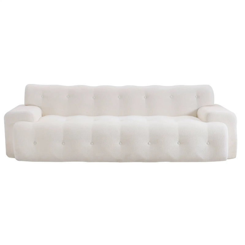 88 in. Cloud 3 Seater Chenille Sofa with Button Tufted Upholstery by HouseOfZazla