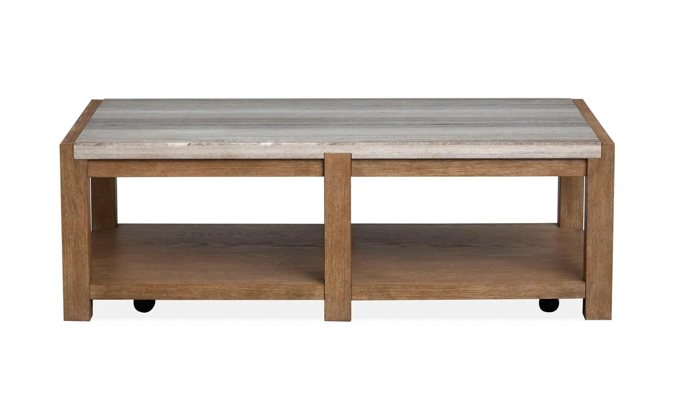 Plum Creek - Rectangular Cocktail Table With Casters by Unique Piece Furniture