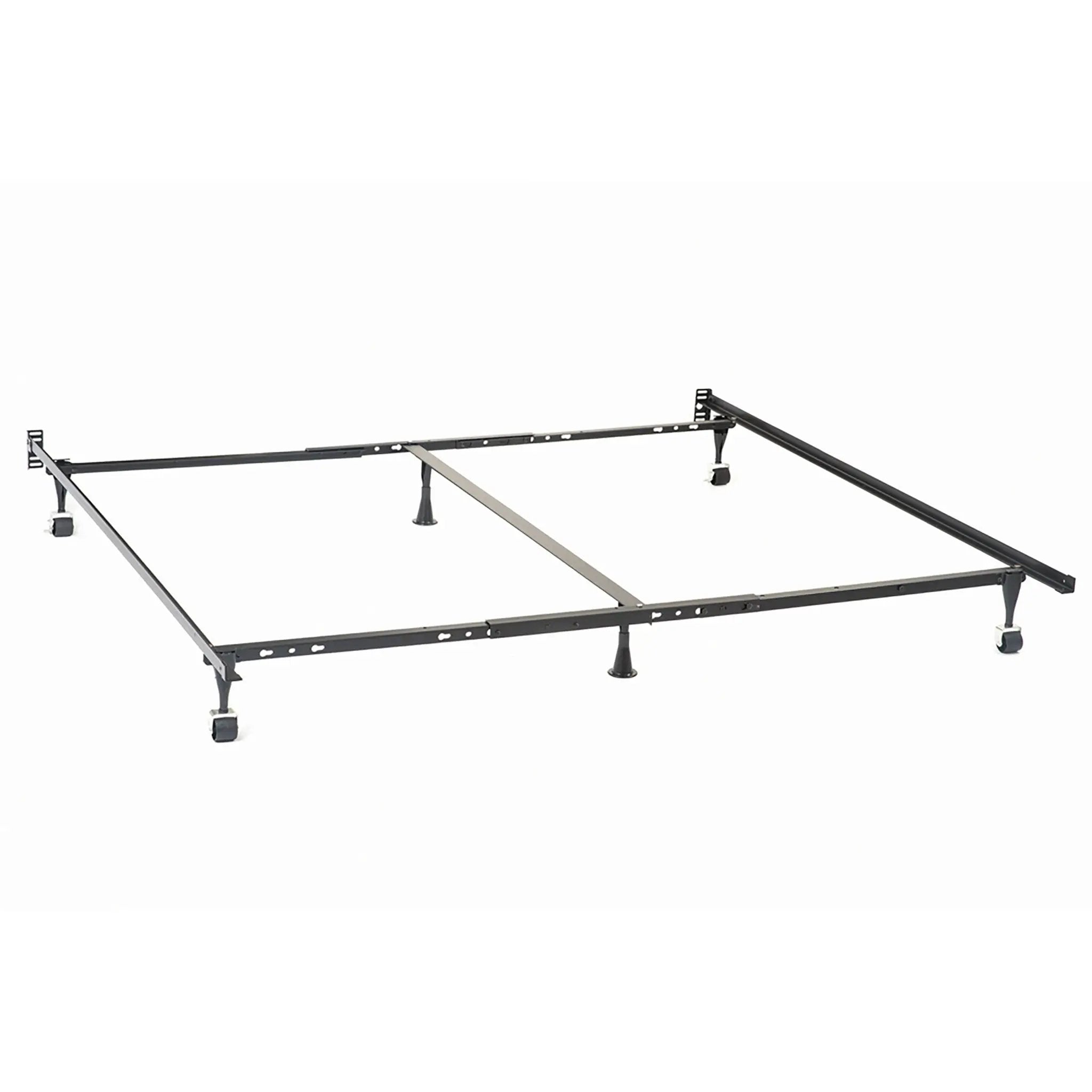 Deverton - Queen / Eastern King / California King Bed Frame With Center Support And Adjustable Design - Black by HouseOfZazla