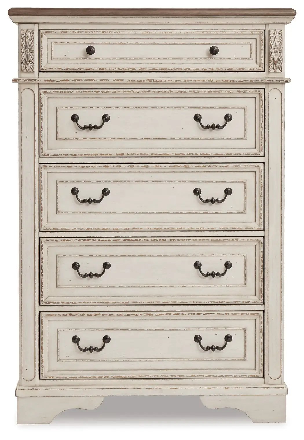 Realyn - Five Drawer Chest - White / Brown / Beige by Unique Piece Furniture