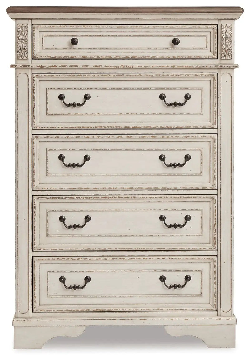 Realyn - Five Drawer Chest - White / Brown / Beige by Unique Piece Furniture