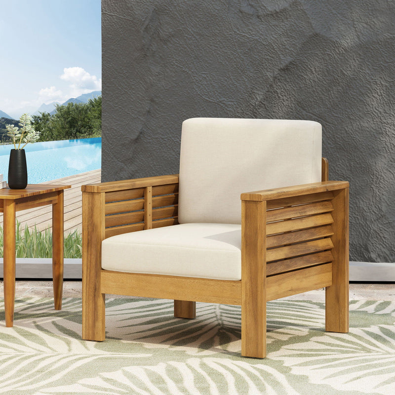 Slat Design Club Chairs With Cushions by HouseOfZazla