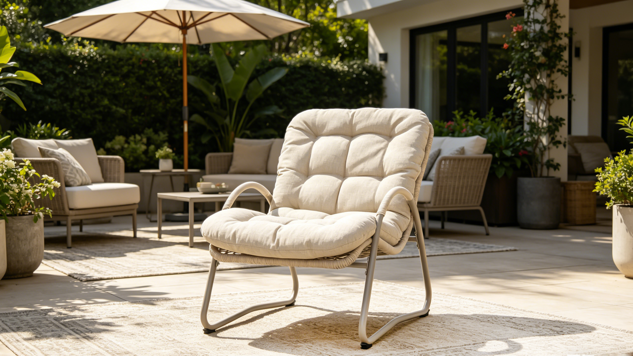 Outdoor Iron Framed Wicker 3-Piece Patio Set by HouseOfZazla