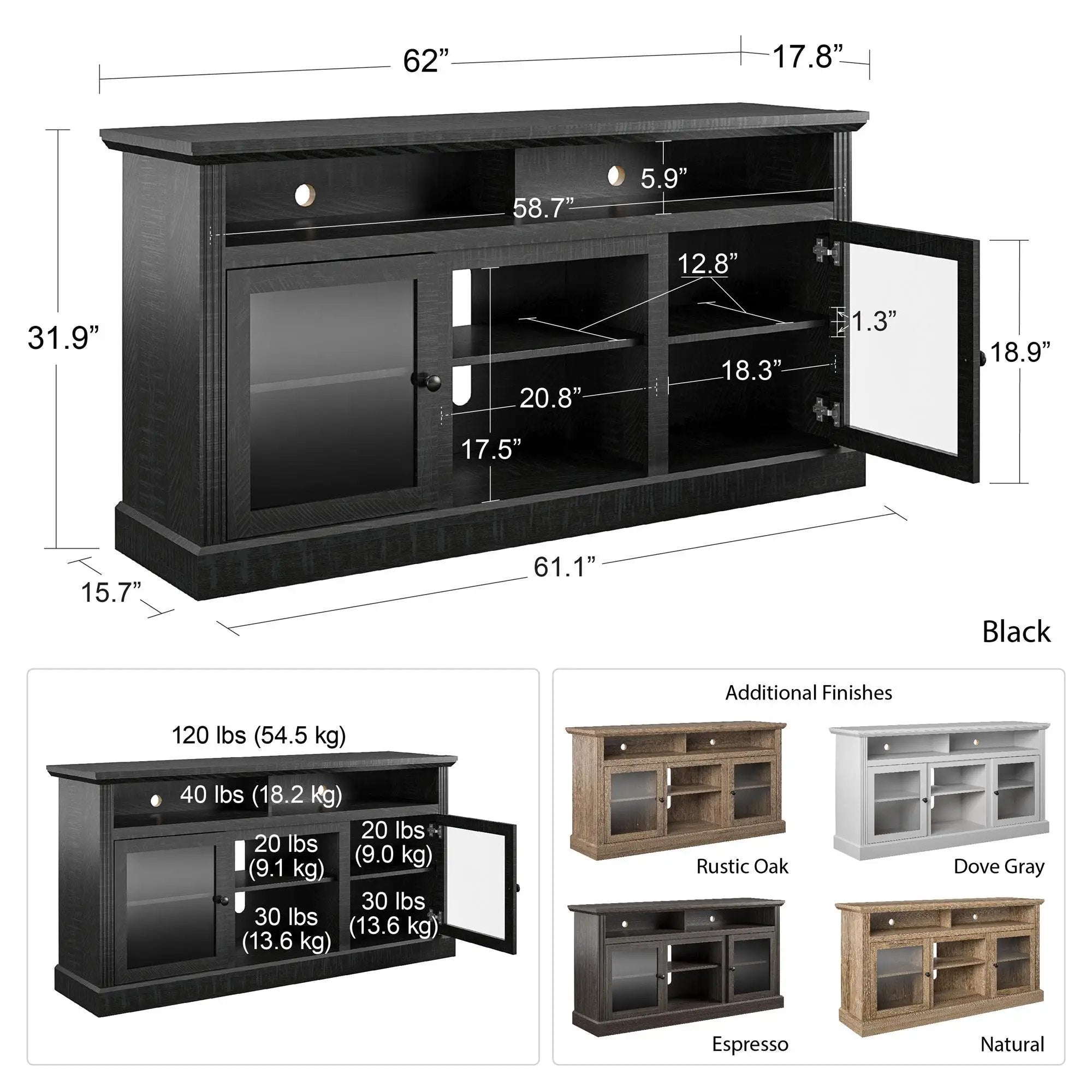 Chicago - TV Stand - Natural
