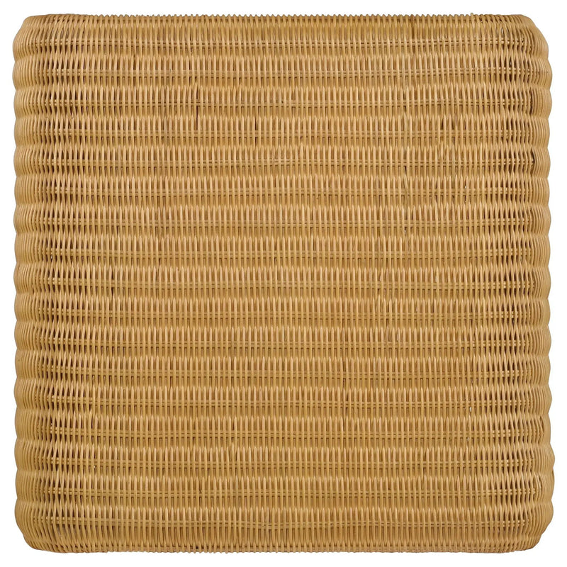 Cahya Square Woven Rattan End Table Natural by Unique Piece Furniture