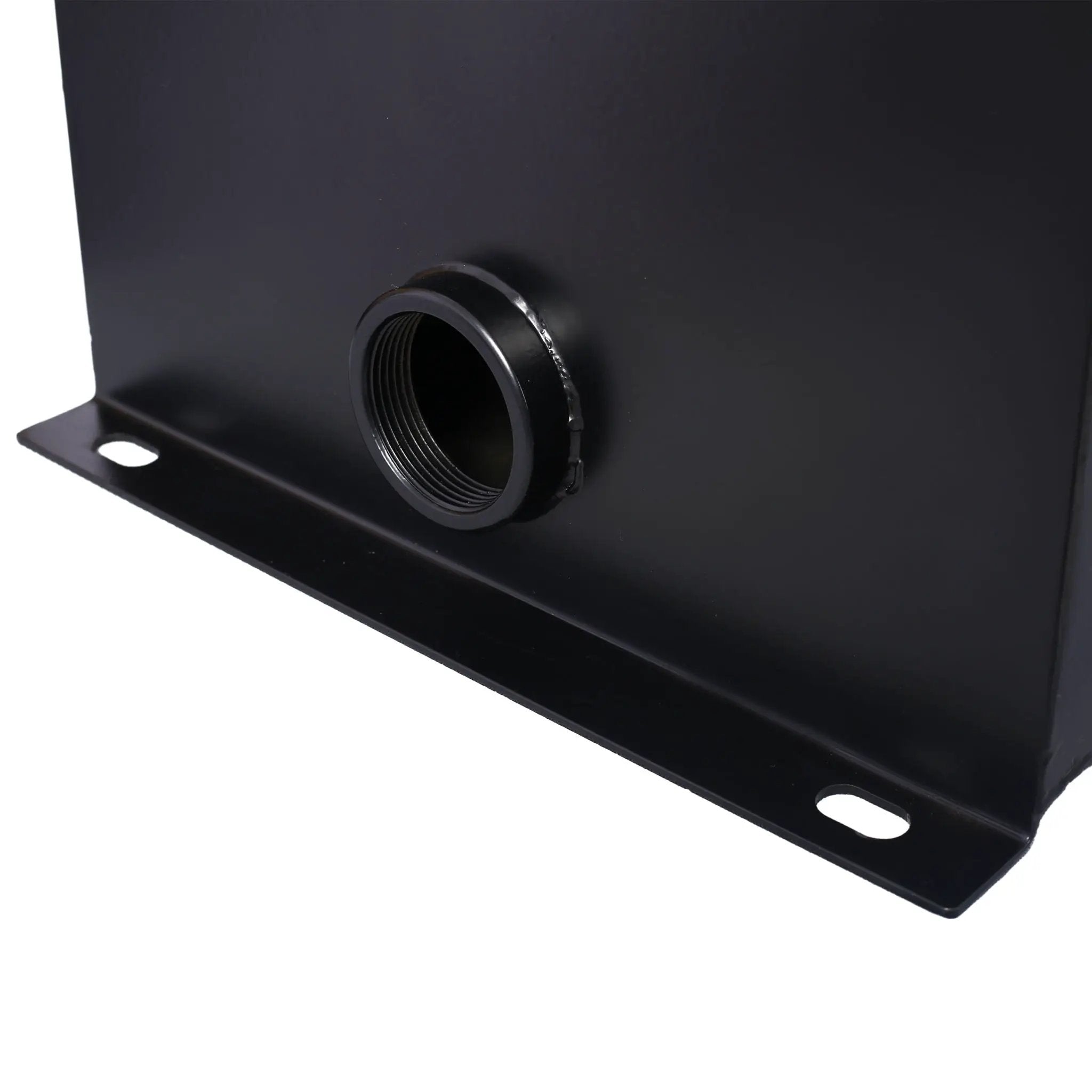 Heavy Duty Hydraulic Fluid Tank 10 Gal Steel Reservoir With Strainer, Gauge & Breather Cap For Tractors & Trucks - Black by HouseOfZazla