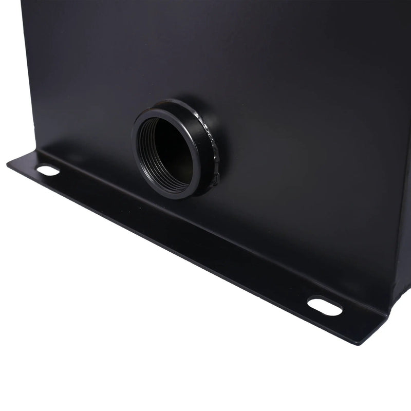 Heavy Duty Hydraulic Fluid Tank 10 Gal Steel Reservoir With Strainer, Gauge & Breather Cap For Tractors & Trucks - Black by HouseOfZazla