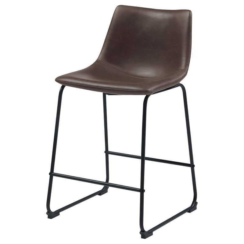 Armless Counter Height Stools (Set of 2) - Brown by HouseOfZazla