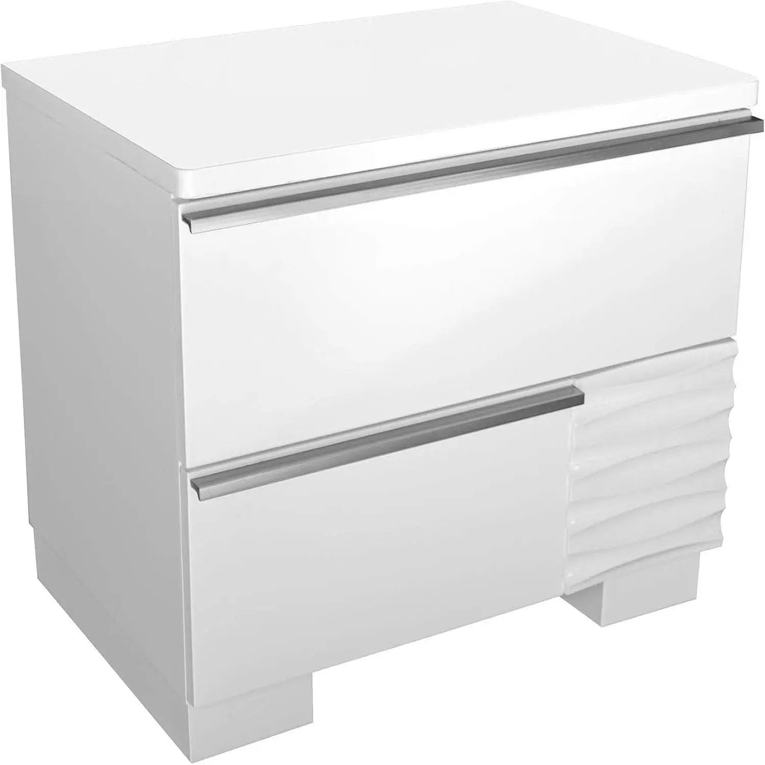2 Drawer Nightstand, Bedside Table - White by Unique Piece Furniture