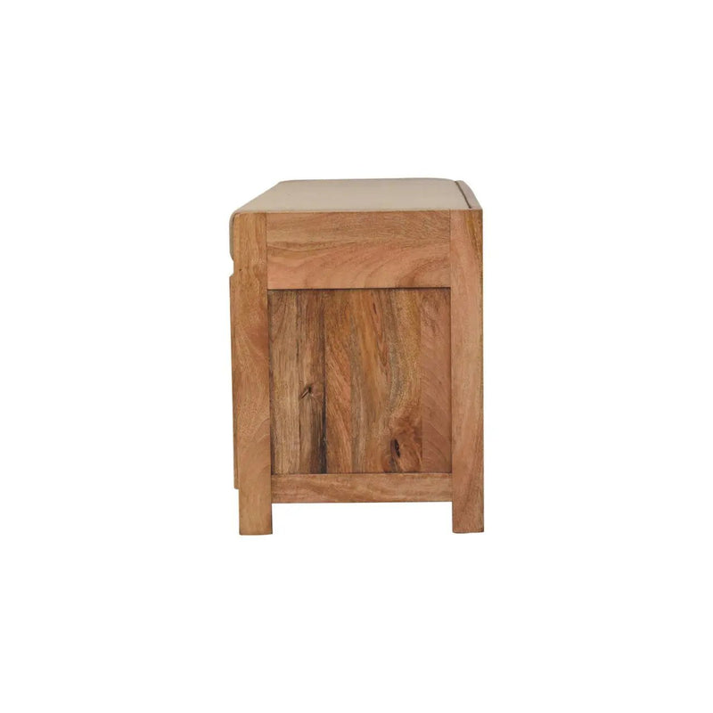 Shutter Shoe Bench, 3 Drawer - Oak by HouseOfZazla