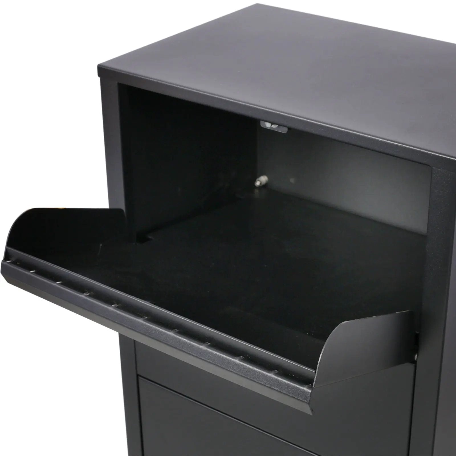 Large Package Delivery Parcel Mail Drop Box With Lockable Storage Compartment Heavy Duty Weatherproof For Express Mail Delivery For Home & Business Use - Black by HouseOfZazla