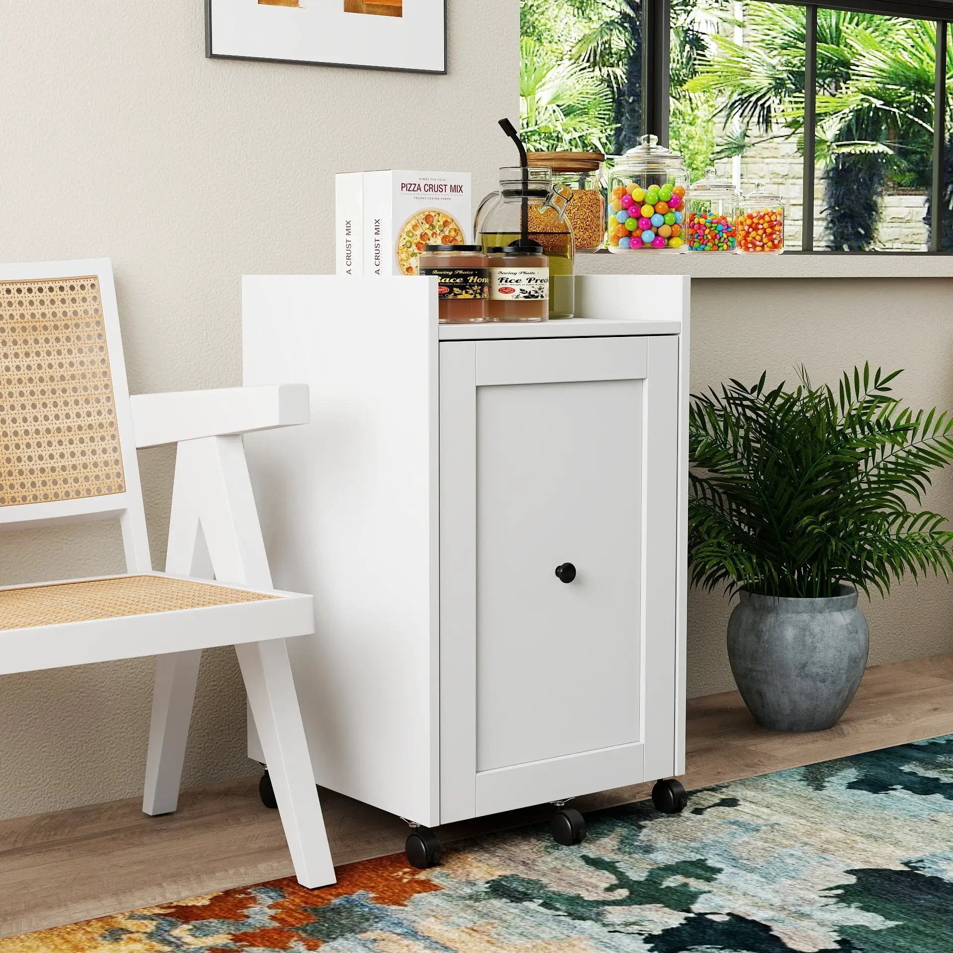 Organizer for Pantry - Sliding Snack Cabinet with Wheels by HouseOfZazla