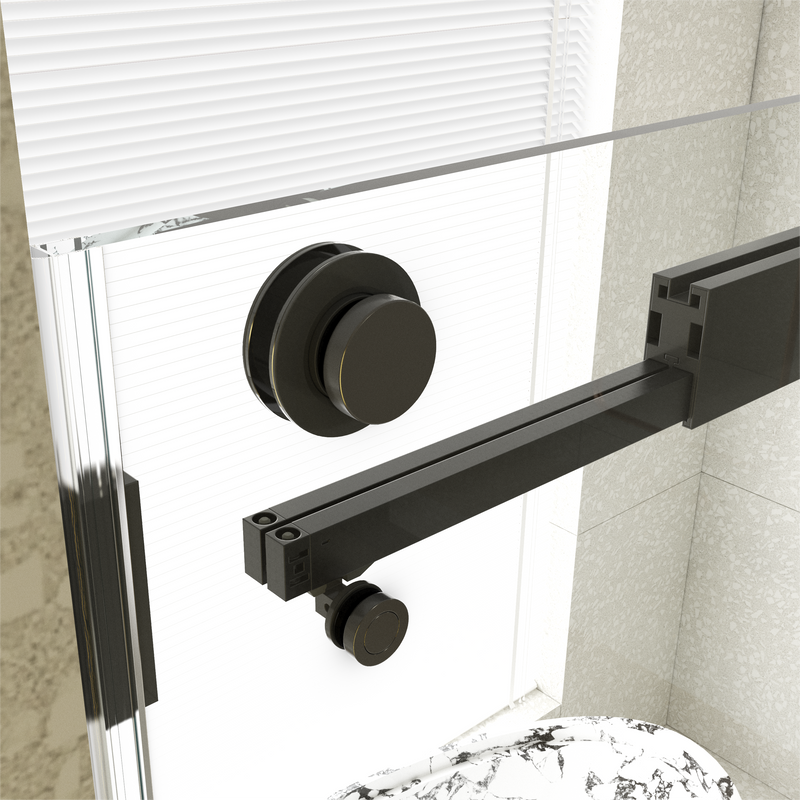 56-60"W x 76"H Frameless Double Sliding Soft-Close Shower Door by HouseOfZazla