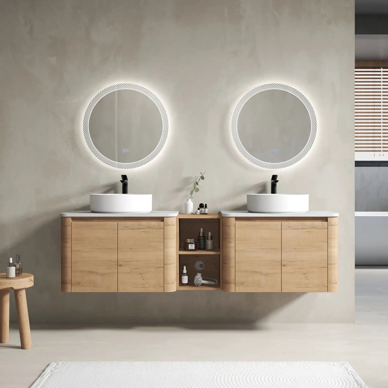 72" Wall-Mounted Bathroom Vanity With Ceramic Art Sink by HouseOfZazla