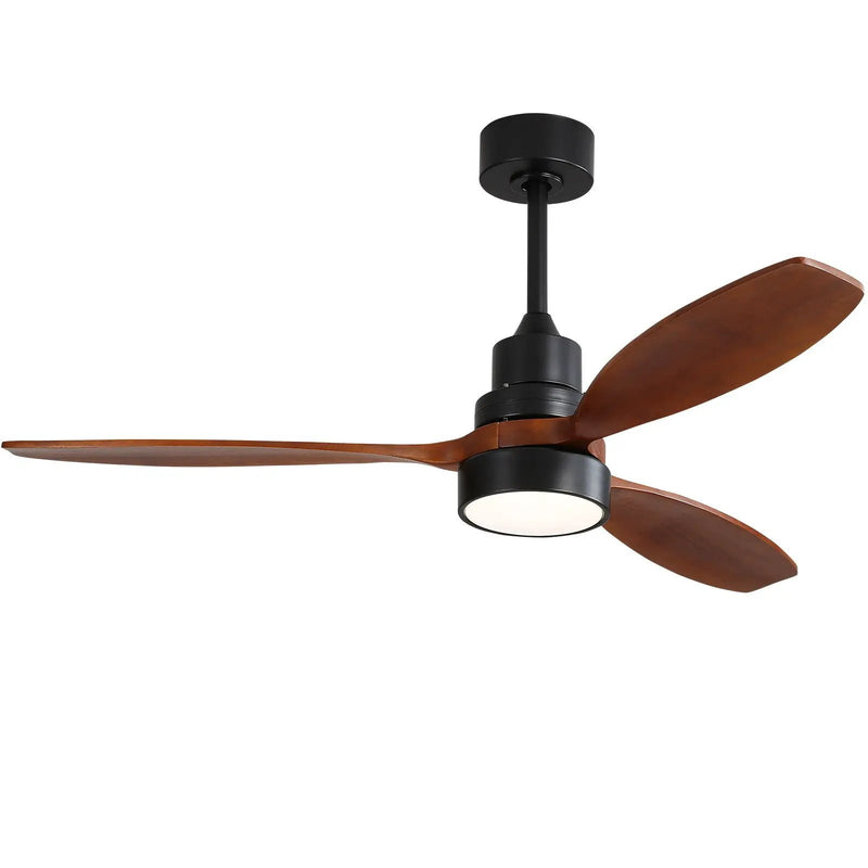 Ceiling Fan With Reversible DC Motor, LED Light, Solid Blades, Remote Control by Unique Piece Furniture