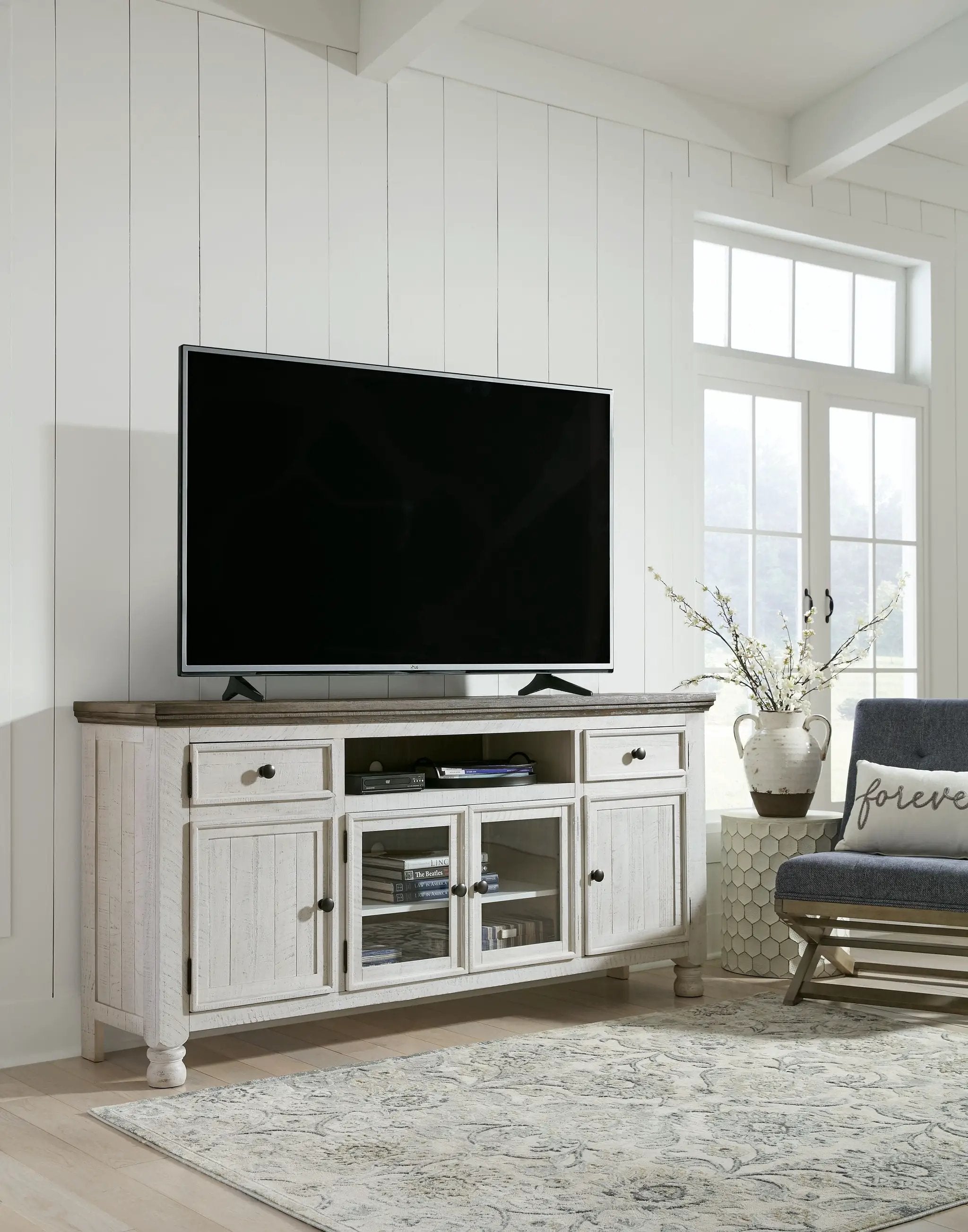 Havalance - Extra Large TV Stand - 4 Doors - Brown / Beige by Unique Piece Furniture