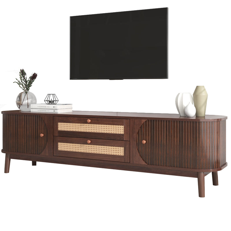 Modern Farmhouse Rattan TV Stand by BLAKHOM