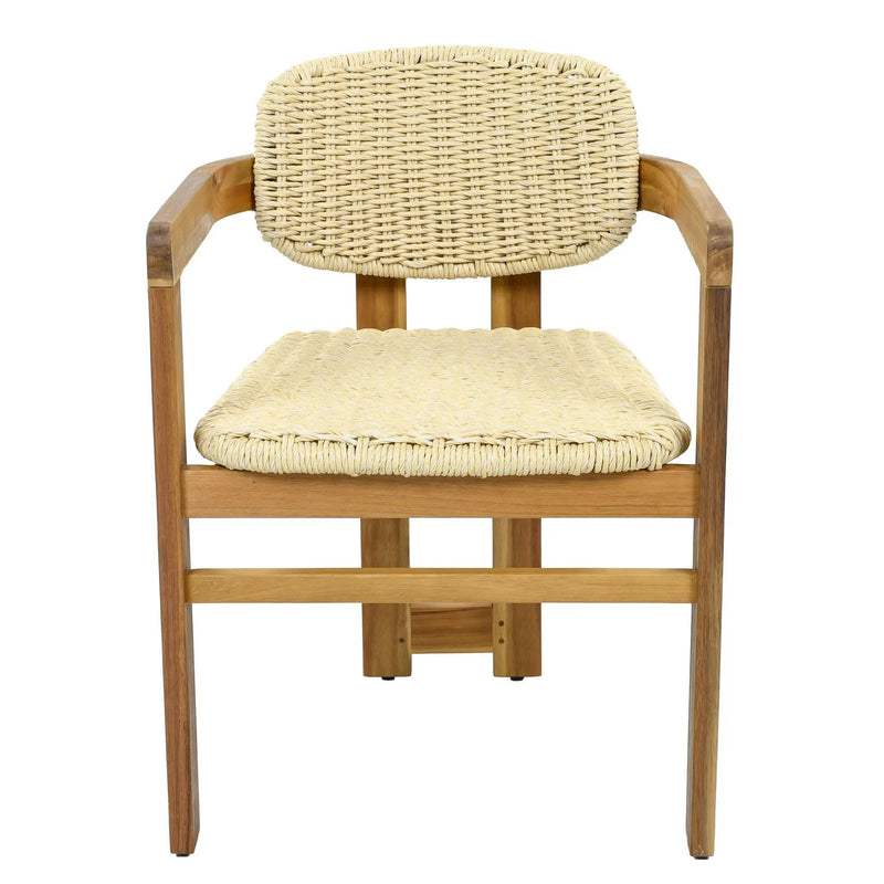 Outdoor Accent Armchairs For Patio (Set of 2) - Natural / Teak by HouseOfZazla