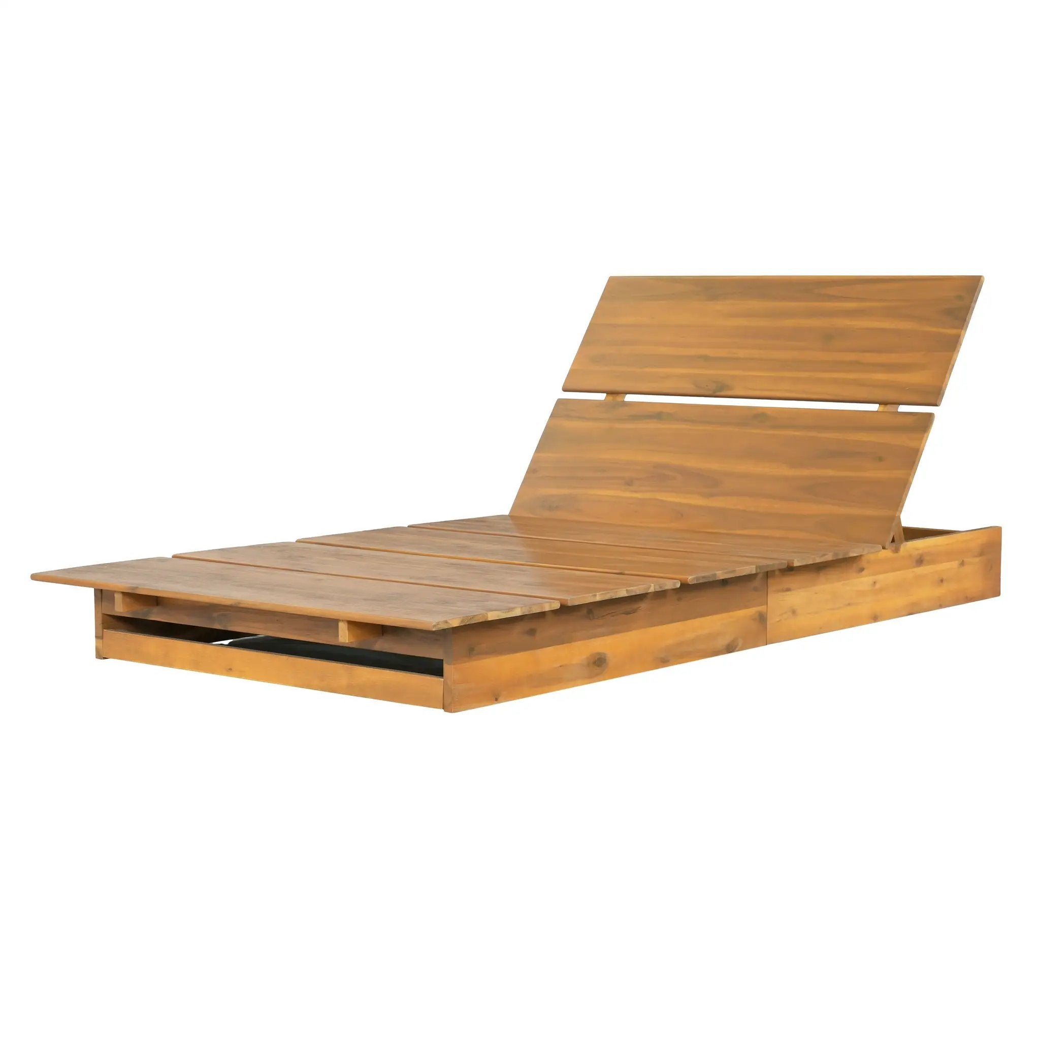 Acacia Wood Outdoor Chaise Lounge by HouseOfZazla