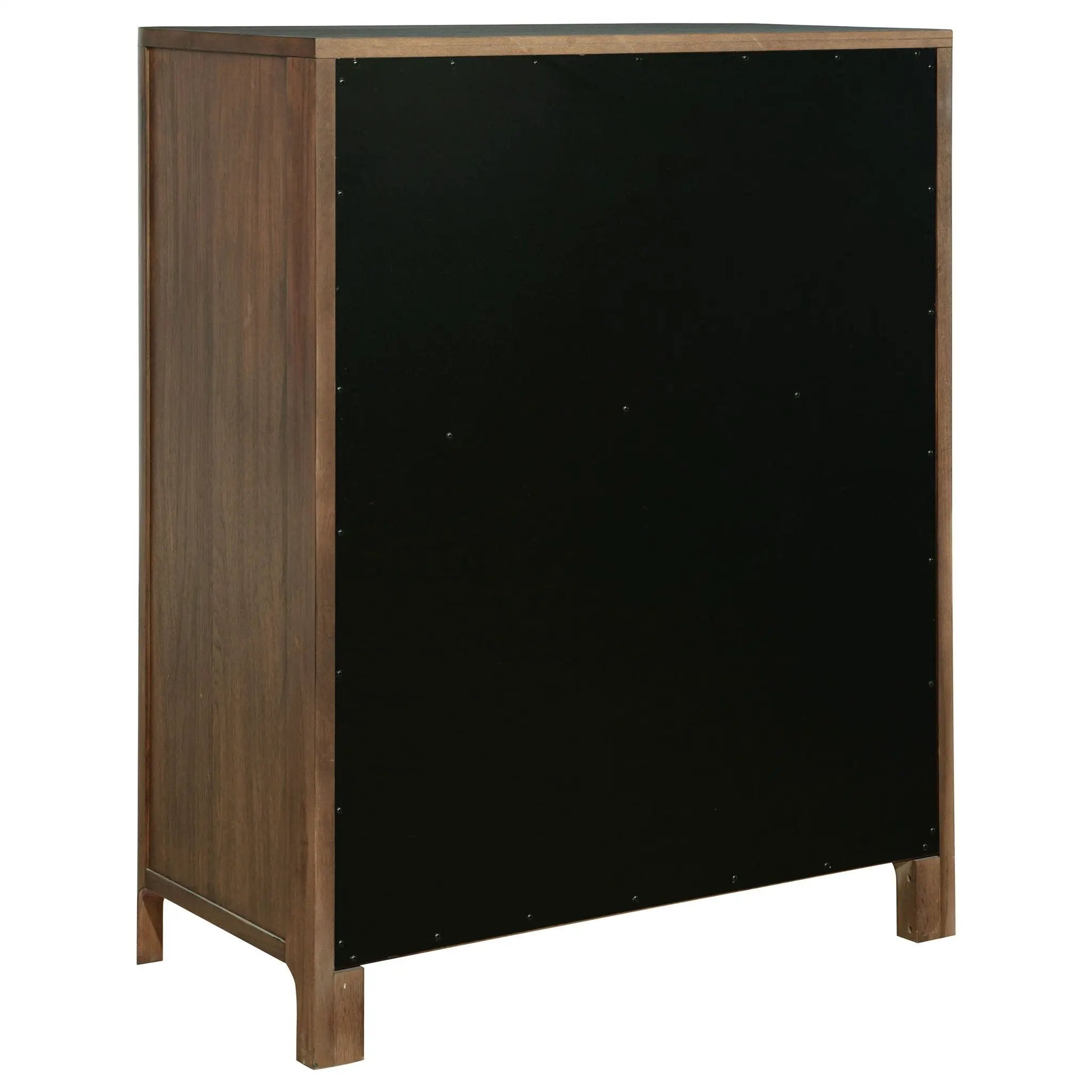 Verona - 5 Drawer Chest With - Walnut by HouseOfZazla