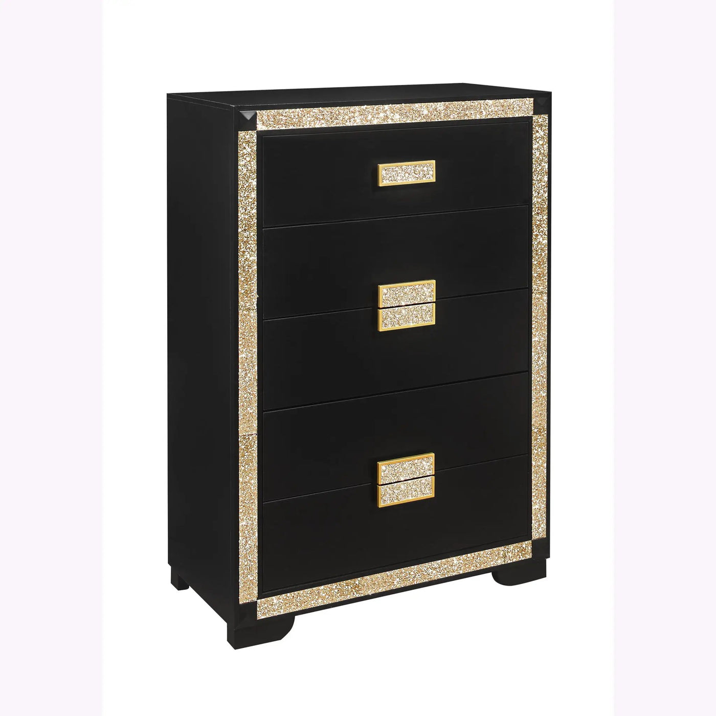 Lively - Bedroom Set With Glitter Detail And Padded Headboard by Unique Piece Furniture