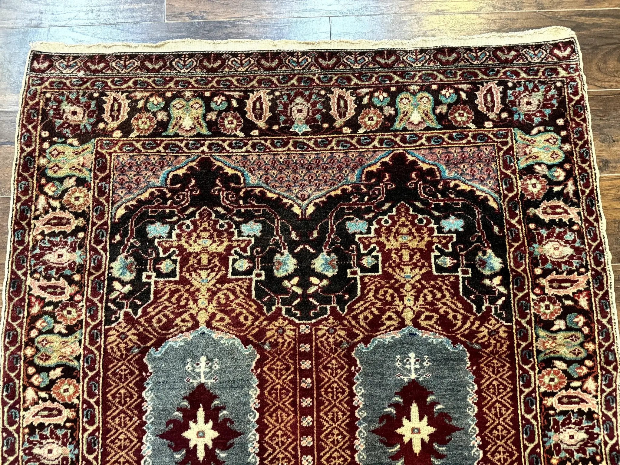 Antique Turkish Rug 4x6, Unique Rare Carpet by Jewel Rugs
