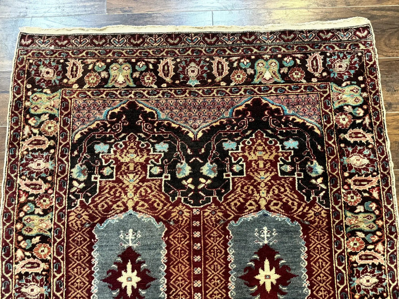 Antique Turkish Rug 4x6, Unique Rare Carpet by Jewel Rugs