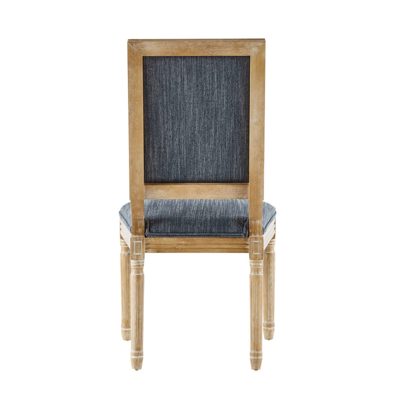 French Country Style Dining Chair With Upholstered Seating And Fluted Legs by HouseOfZazla