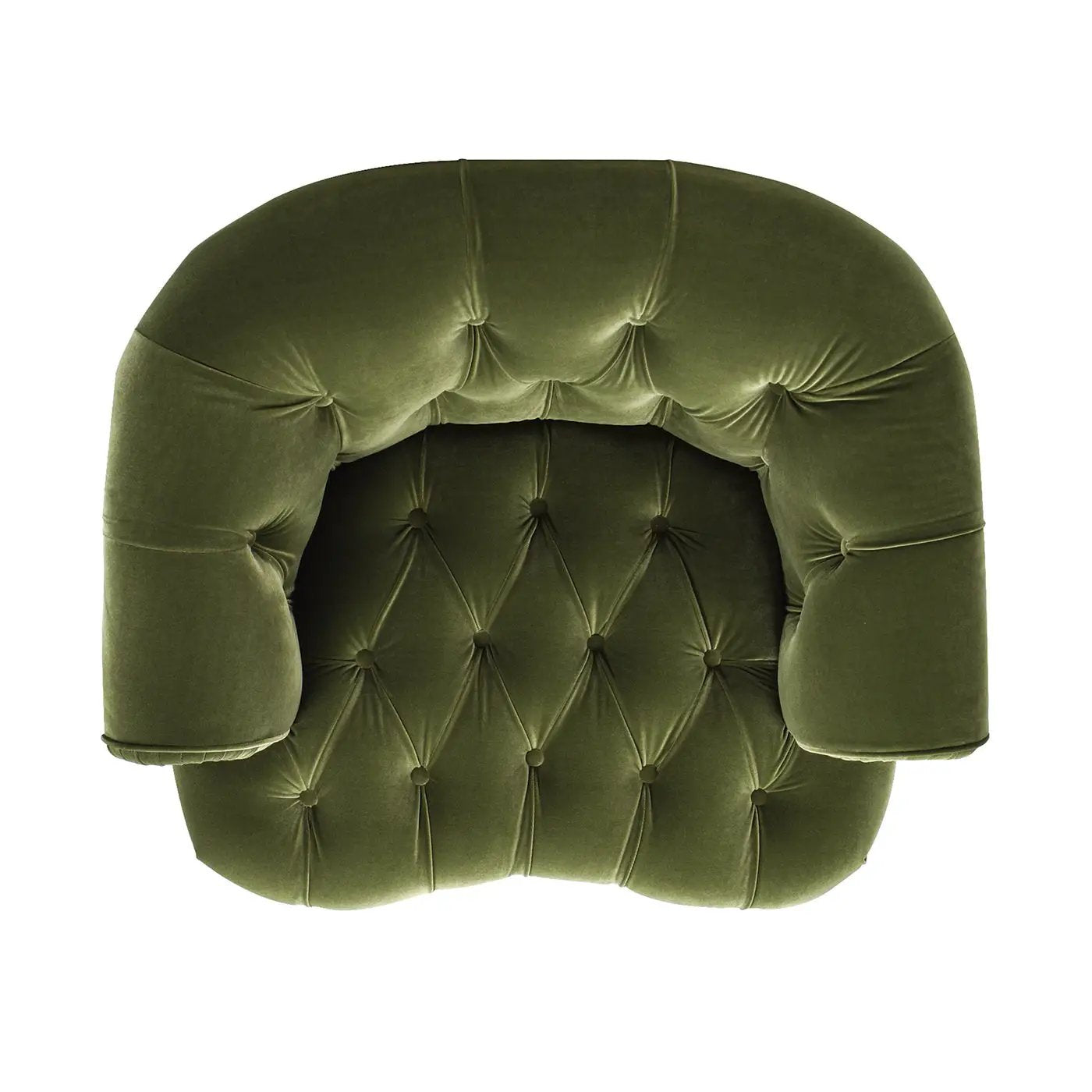 La Rosa Victorian Tufted Upholstered Accent Chair, Olive Green Performance Velvet by HouseOfZazla